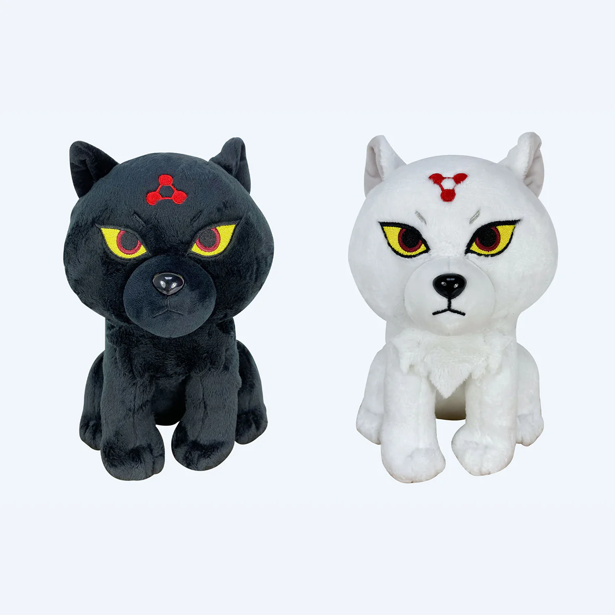 JUJUTSU KAISEN Megumi Divine Dogs Black and White Hounds 8" Plush Set
