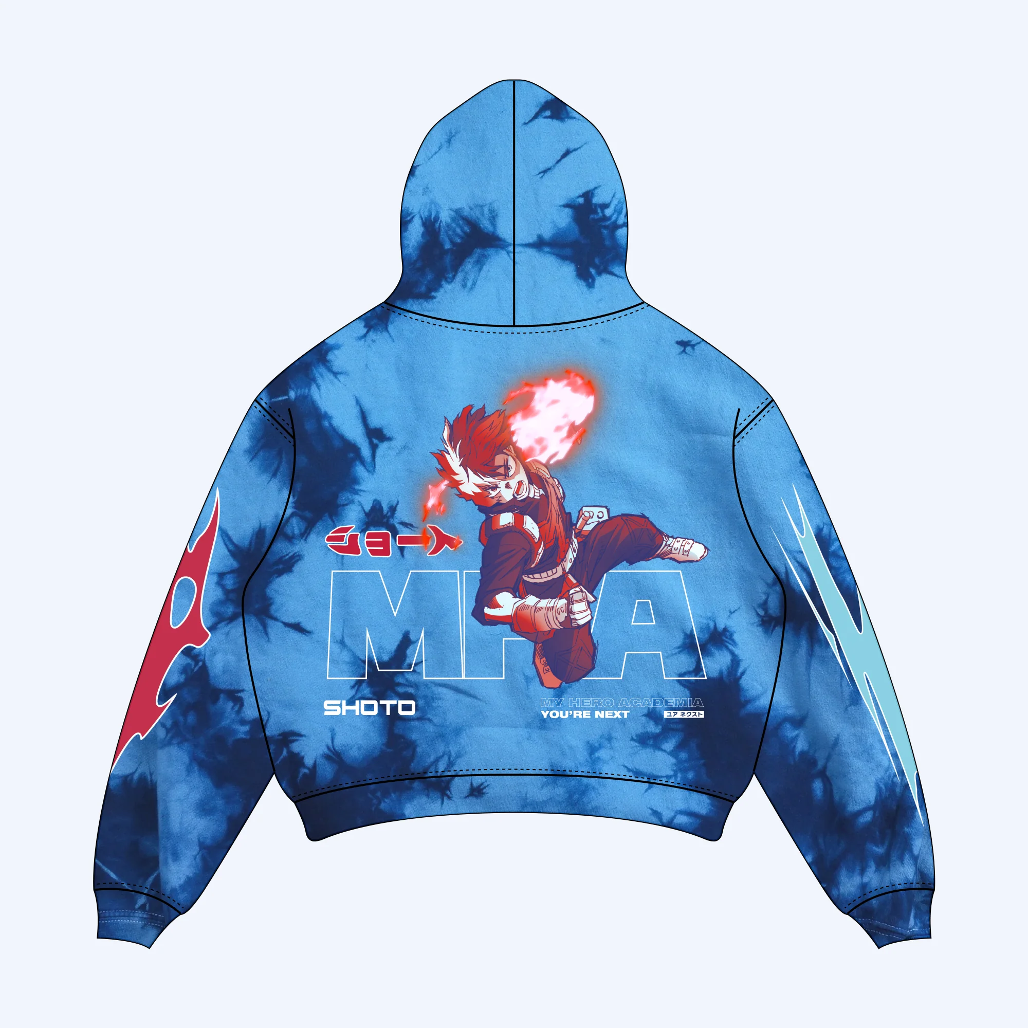 My Hero Academia Shoto Crystal Washed Pullover Hoodie - Image 7