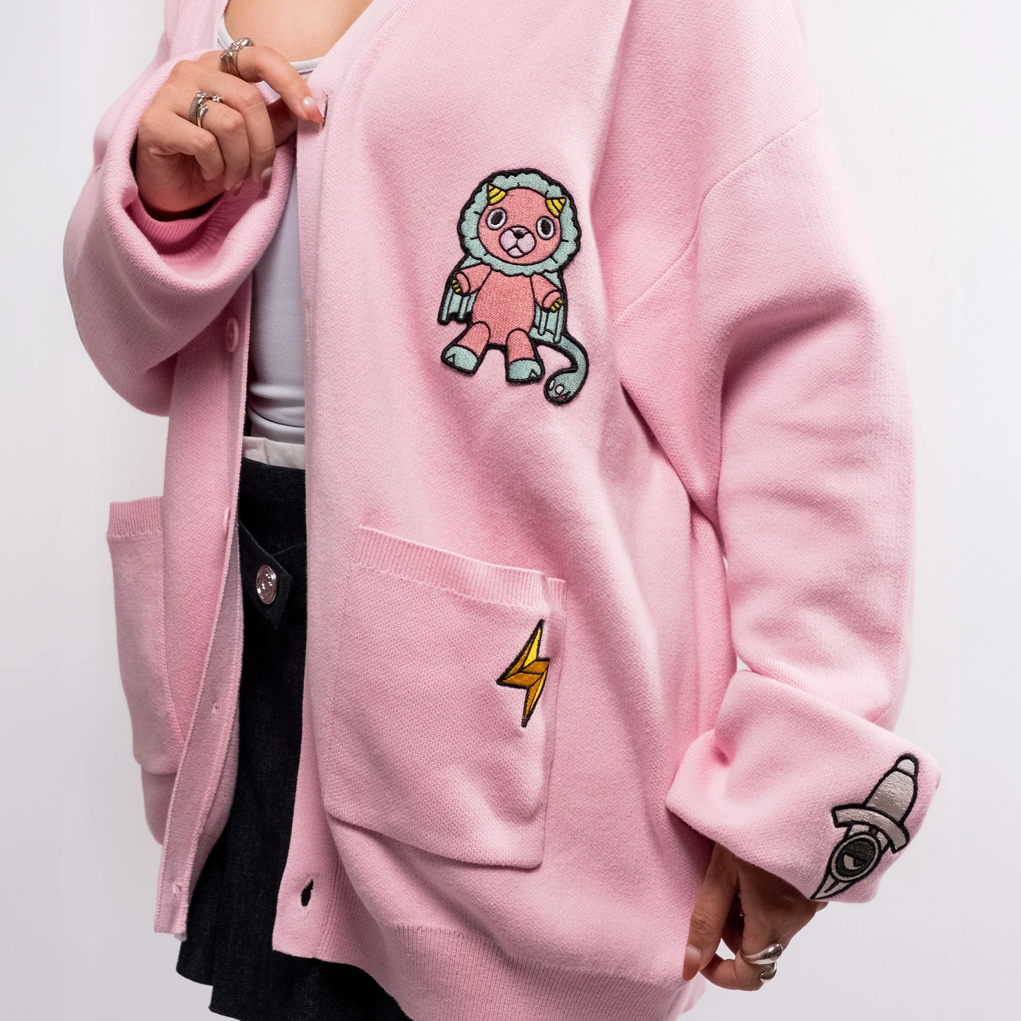 SPY x FAMILY Multi-Patch Pink Cardigan - Image 7